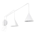 Lampa ścienna NOX 2 biały z włącznikiem kinkiet SL.2506 SOLLUX LIGHTING