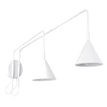Lampa ścienna NOX 2 biały z włącznikiem kinkiet SL.2506 SOLLUX LIGHTING