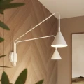 Lampa ścienna NOX 2 biały z włącznikiem kinkiet SL.2506 SOLLUX LIGHTING