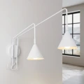 Lampa ścienna NOX 2 biały z włącznikiem kinkiet SL.2506 SOLLUX LIGHTING