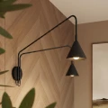 Lampa ścienna NOX 2 czarny z włącznikiem kinkiet SL.2507 SOLLUX LIGHTING