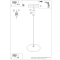 Lampa wisząca NOX 40 biała zwis SL.2536 SOLLUX LIGHTING