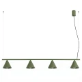 Lampa wisząca NOX 4L zielona oliwka żyrandol SL.2555 SOLLUX LIGHTING