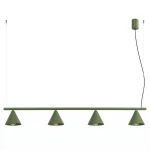 Lampa wisząca NOX 4L zielona oliwka żyrandol SL.2555 SOLLUX LIGHTING