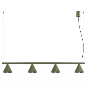 Lampa wisząca NOX 4L zielona oliwka żyrandol SL.2555 SOLLUX LIGHTING