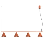 Lampa wisząca NOX 4L ochra czerwona żyrandol SL.2556 SOLLUX LIGHTING
