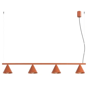 Lampa wisząca NOX 4L ochra czerwona żyrandol SL.2556 SOLLUX LIGHTING