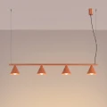 Lampa wisząca NOX 4L ochra czerwona żyrandol SL.2556 SOLLUX LIGHTING