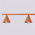 Lampa wisząca NOX 4L ochra czerwona żyrandol SL.2556 SOLLUX LIGHTING