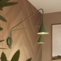 Lampa ścienna NOX 2 zielona oliwka z włącznikiem kinkiet SL.2510 SOLLUX LIGHTING