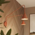 Lampa ścienna NOX 2 ochra czerwona z włącznikiem kinkiet SL.2511 SOLLUX LIGHTING