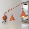 Lampa ścienna NOX 2 ochra czerwona z włącznikiem kinkiet SL.2511 SOLLUX LIGHTING