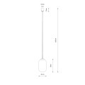 Beżowa lampa wisząca , klosz przeźroczysty Malindi A 12254
