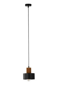 Lampa wisząca RIF WOOD 1 S czarny/jasny brązowy zwis 41858 SIGMA