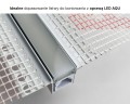 Listwa do boniowania 20x20mm montażowa do AQU z dopasowaną listwą kablową  1mb  zoomLED® 
