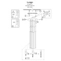 Lampa wisząca LUNGO 7 złoty zwis LP-894/7P GD LIGHT PRESTIGE