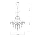 Lampa wisząca CRISTALLO transparentny zwis LP-2940/3P LIGHT PRESTIGE