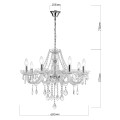 Lampa wisząca CRISTALLO transparentny zwis LP-2940/8P LIGHT PRESTIGE
