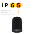 Oprawa natynkowa łazienkowa Tuba Faro czarna IP65  LP-6510/1SM BK