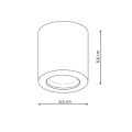 Oprawa natynkowa łazienkowa Tuba Faro czarna IP65  LP-6510/1SM BK