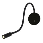 Kinkiet czarny led ruchomy Senise 60cm elastyczny LP-2021/1W BK