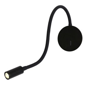 Kinkiet czarny led ruchomy Senise 60cm elastyczny LP-2021/1W BK