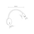 Kinkiet biały 60 cm ruchomy led elestyczny Senise LP-2021/1W WH