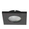 Oczko podtynkowe kwadratowe nieruchome czarne łazienkowe  Lagos IP65 LP-440/1RS BK square