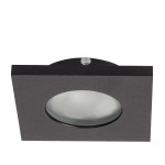 Oczko podtynkowe kwadratowe nieruchome czarne łazienkowe  Lagos IP65 LP-440/1RS BK square