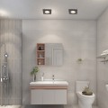 Oczko podtynkowe kwadratowe nieruchome czarne łazienkowe  Lagos IP65 LP-440/1RS BK square