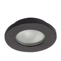 Oczko podtynkowe okrągłe czarne  łazienkowe Lagos IP65 LP-440/1RS BK
