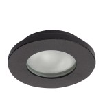 Oczko podtynkowe okrągłe czarne  łazienkowe Lagos IP65 LP-440/1RS BK
