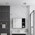 Oczko podtynkowe okrągłe czarne  łazienkowe Lagos IP65 LP-440/1RS BK
