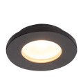 Oczko podtynkowe okrągłe czarne  łazienkowe Lagos IP65 LP-440/1RS BK