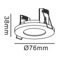 Oczko podtynkowe okrągłe czarne  łazienkowe Lagos IP65 LP-440/1RS BK