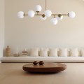 Żyrandol Dorado 8 żar.  lampa  wisząca złota klosze kule LP-002/8P