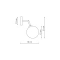 Lampa ścienna Dorado kinkiet ścienny złoty klosz kula LP-002/1W