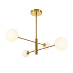 Żyrandol Dorado 4 żar. lampa  wisząca złota klosze kule LP-002/4P