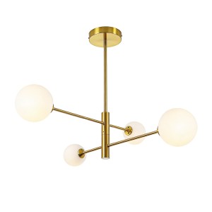 Żyrandol Dorado 4 żar. lampa  wisząca złota klosze kule LP-002/4P
