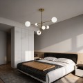 Lampa wisząca złota klosze kule Dorado 6 żar. LP-002/6P