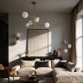 Lampa wisząca złota klosze kule Dorado 6 żar. LP-002/6P