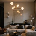 Lampa wisząca złota klosze kule Dorado 6 żar. LP-002/6P