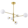Lampa wisząca złota klosze kule Dorado 6 żar. LP-002/6P