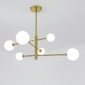 Lampa wisząca złota klosze kule Dorado 6 żar. LP-002/6P