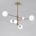 Lampa wisząca złota klosze kule Dorado 6 żar. LP-002/6P