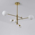 Lampa wisząca złota klosze kule Dorado 6 żar. LP-002/6P