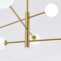 Lampa wisząca złota klosze kule Dorado 6 żar. LP-002/6P