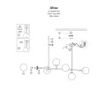 Lampa wisząca transparentne kulki Alisa LP-005/6P TR