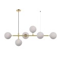 Lampa  wisząca białe kulki Alisa 6 żar. złota LP-005/6P WH