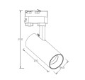 Reflektor do szynoprzewodu 3F ICE GU10  czarny LP-732/1R 4W BK